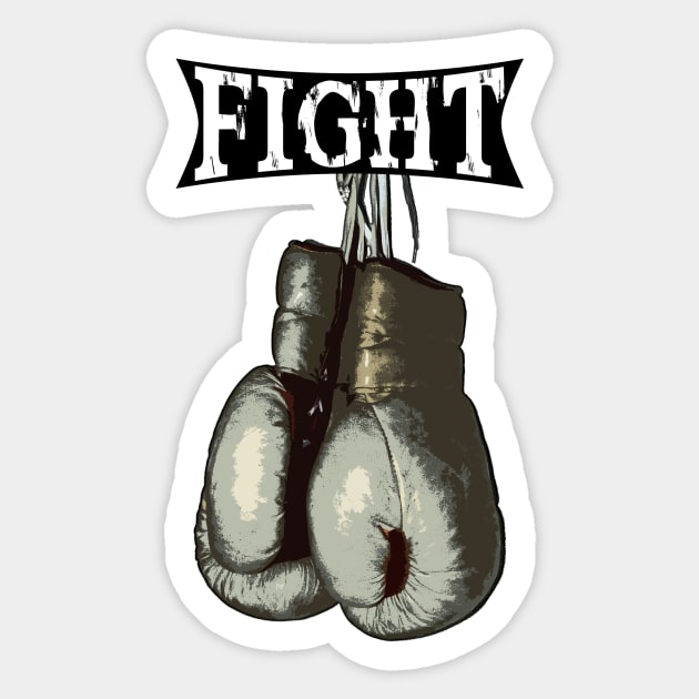 Vintage Boxing Gloves - Fight Sticker by media319